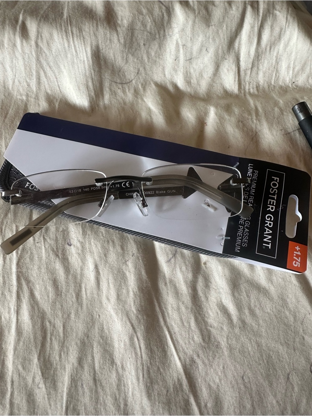 Foster Grant LO0922 Blake Gun +1.75 Reading Glasses